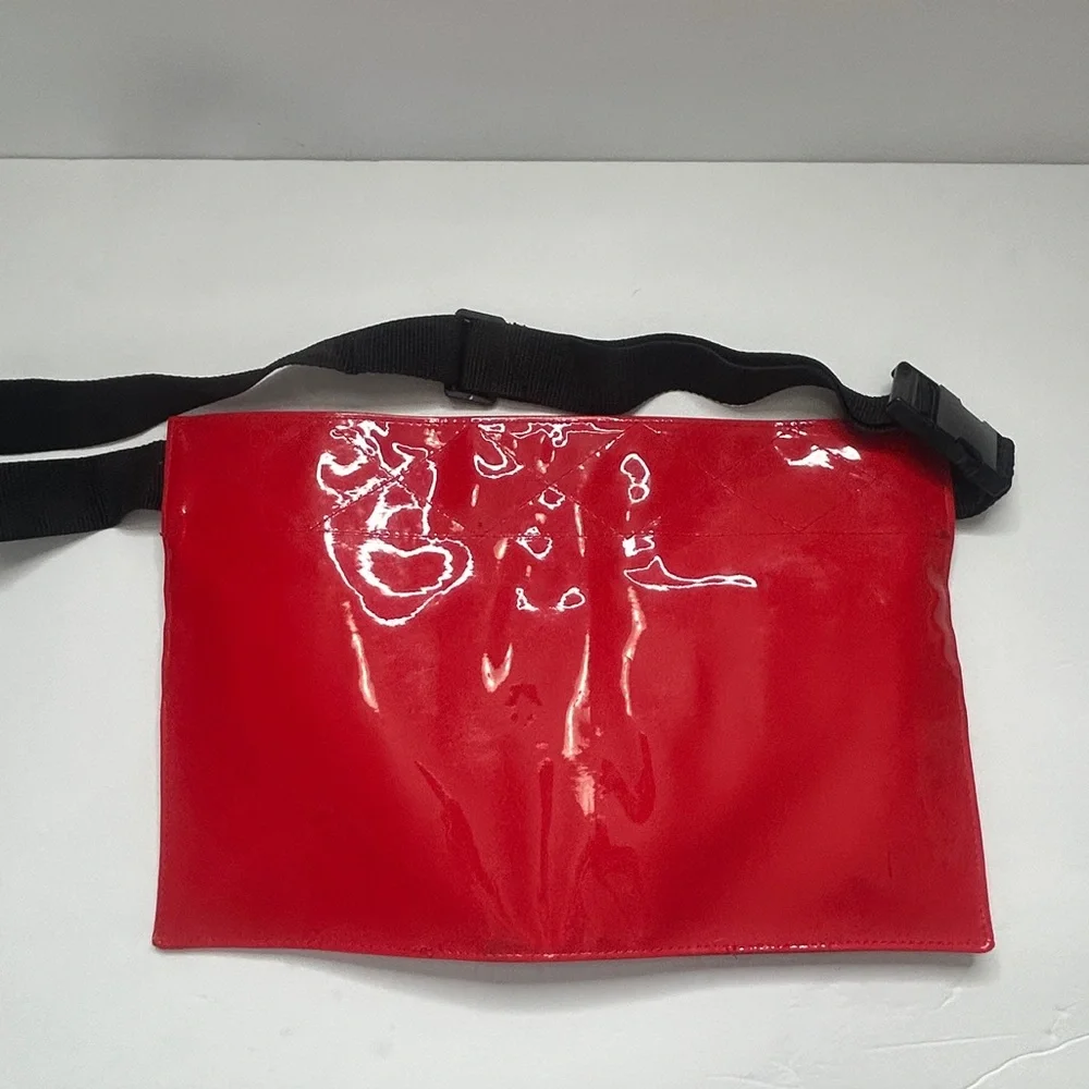 Makeup Brush Holder Belt Red by Morphe No Brushes Holds 21+ Vinyl Utility Belt